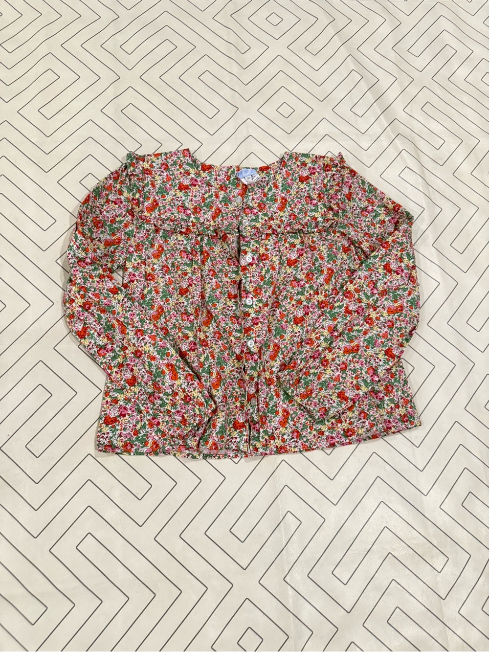 Bella Bliss Floral Button-Front Blouse